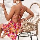 Tropez Lace-Back Floral Mini