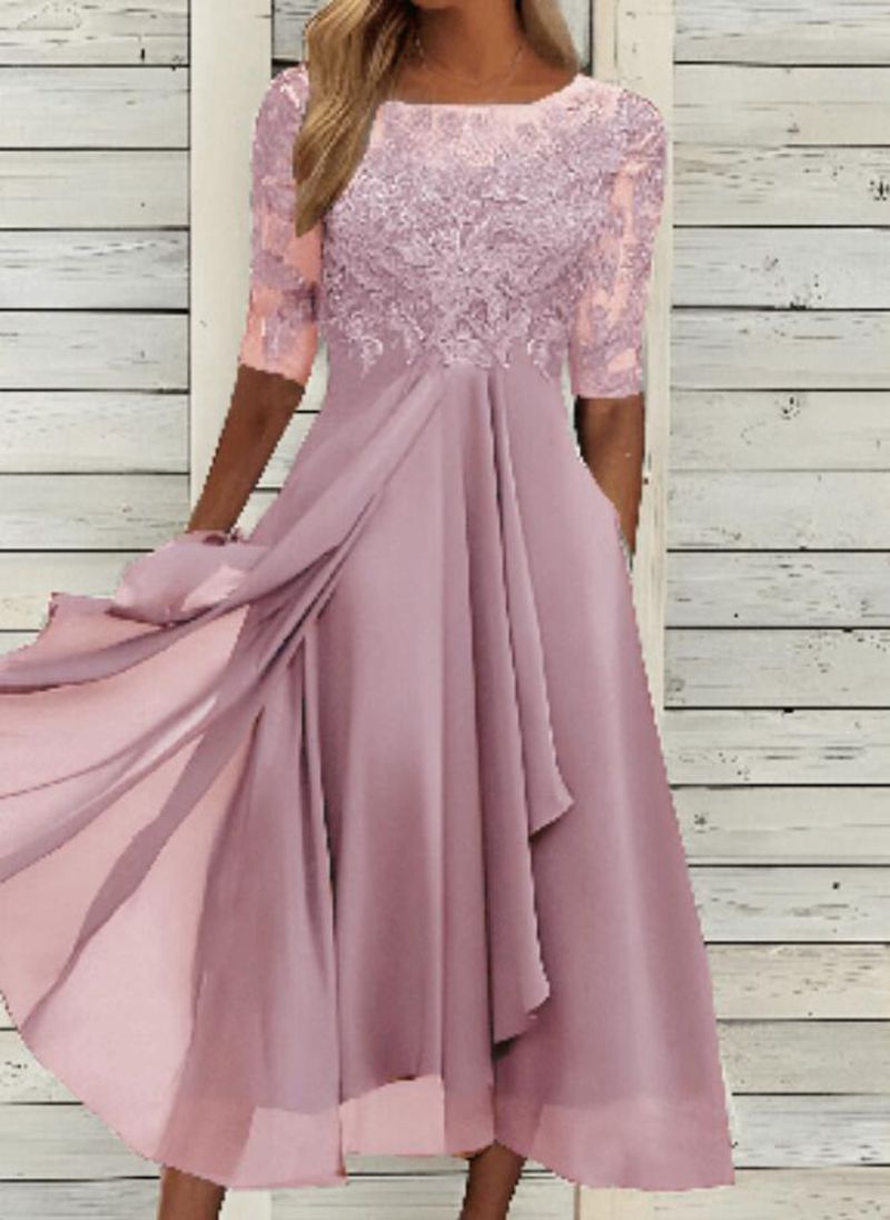 Garden Party Lace Evening Dress