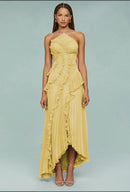Amalfi Ruffle-Hem Chiffon Dress