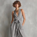 Lisbon V-Neck Cropped Jumpsuit