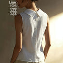 The Essential Linen Sleeveless Shirt
