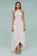 Amalfi Ruffle-Hem Chiffon Dress