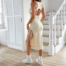 Delphi Lace-Up Bodycon Maxi