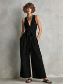 Lisbon V-Neck Cropped Jumpsuit