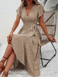 Villefranche Floral Tied Cardigan Dress