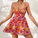 Tropez Lace-Back Floral Mini