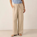 Meridian High-Rise Linen Trousers