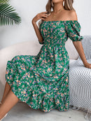 Meadow Square-Neck Ruffle Dress