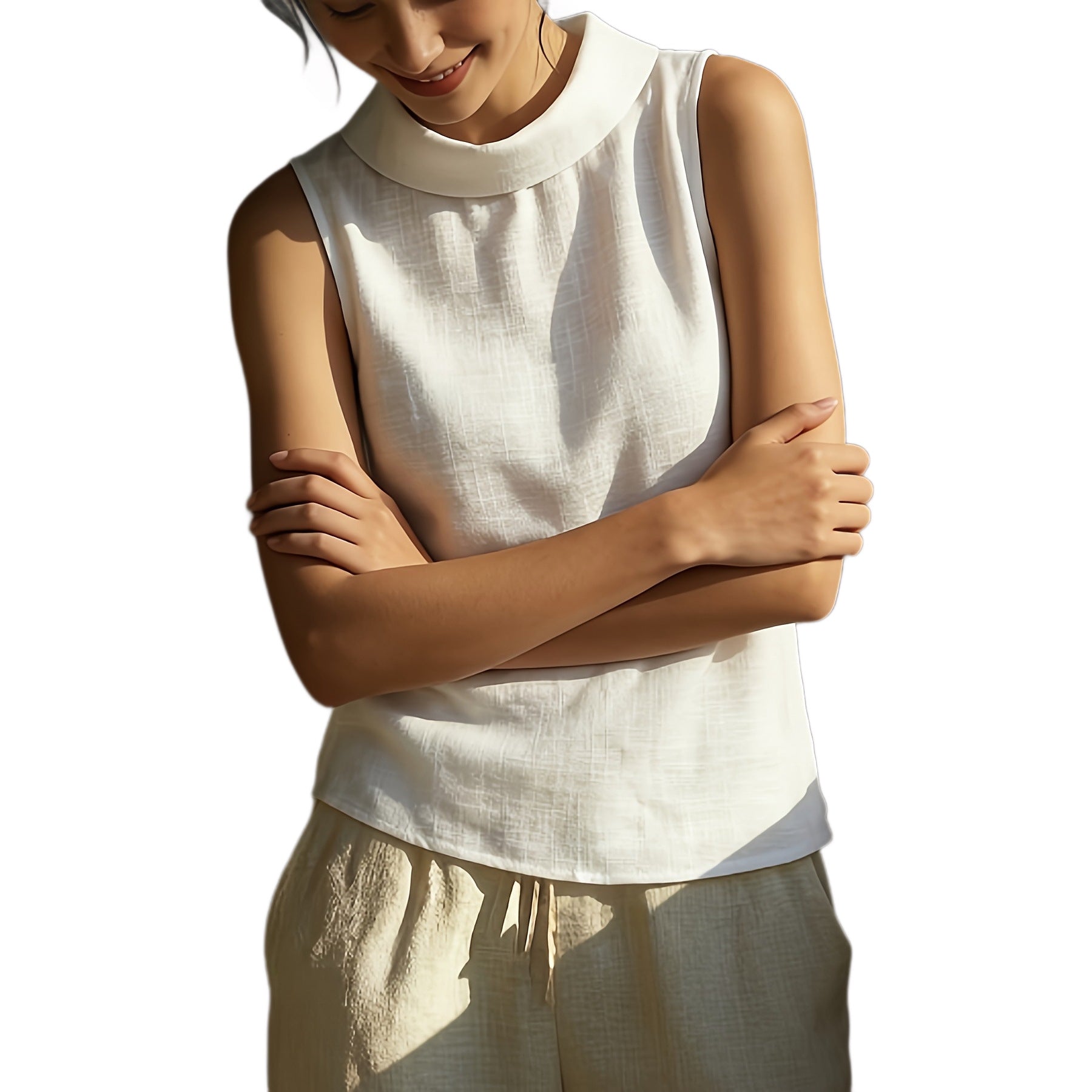 The Essential Linen Sleeveless Shirt