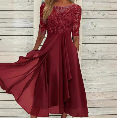 Garden Party Lace Evening Dress
