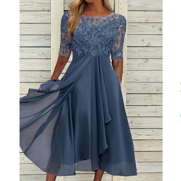 Garden Party Lace Evening Dress