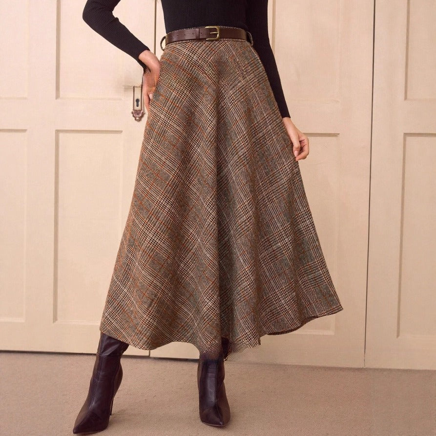 Pemberton Plaid Ribbon Pocket Skirt