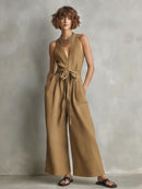 Lisbon V-Neck Cropped Jumpsuit
