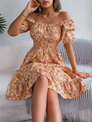 Meadow Square-Neck Ruffle Dress