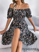 Meadow Square-Neck Ruffle Dress