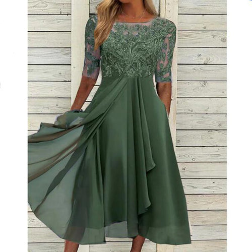 Garden Party Lace Evening Dress
