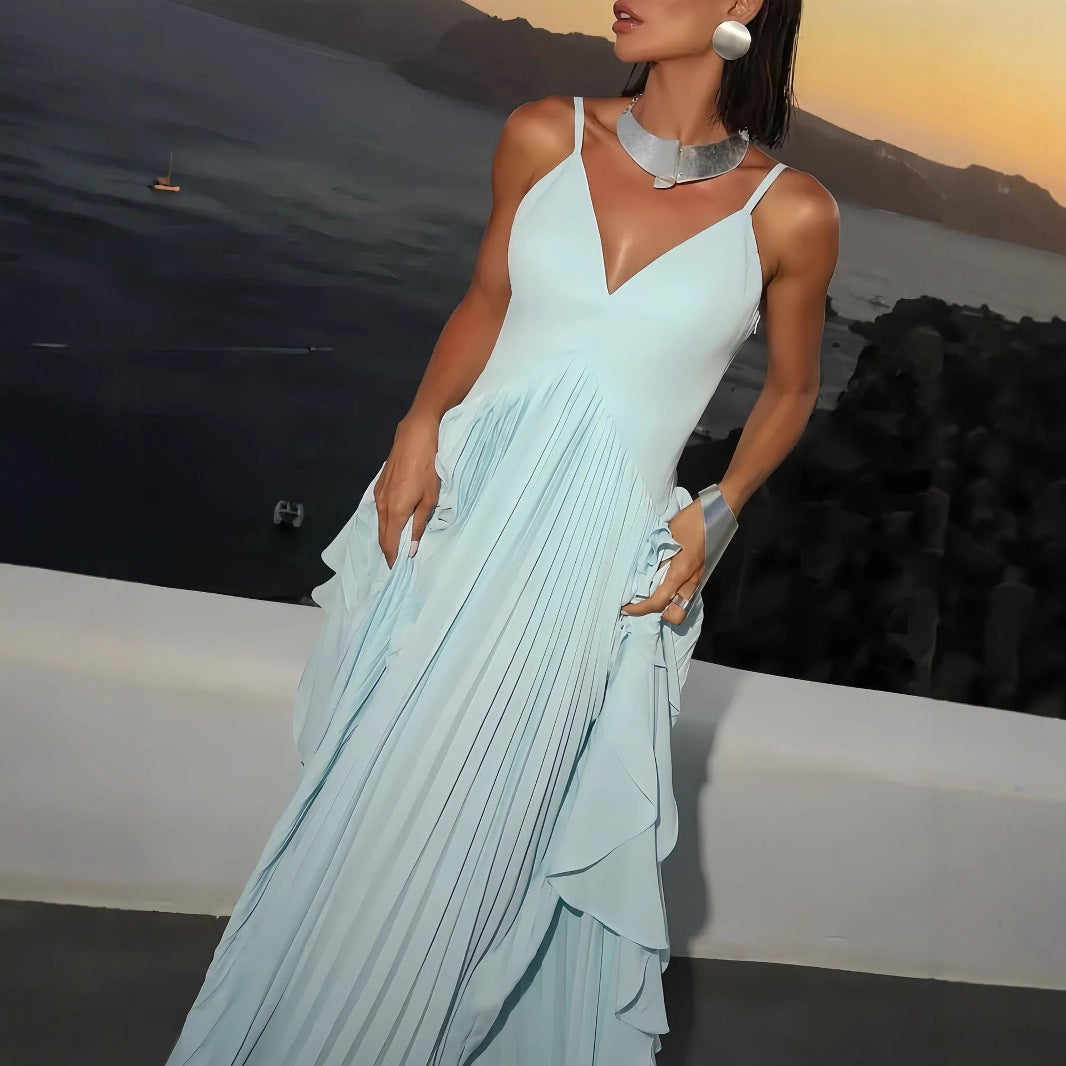 Santorini Pleated Maxi Dress