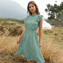 Marbella Polka-Dot Chiffon Maxi