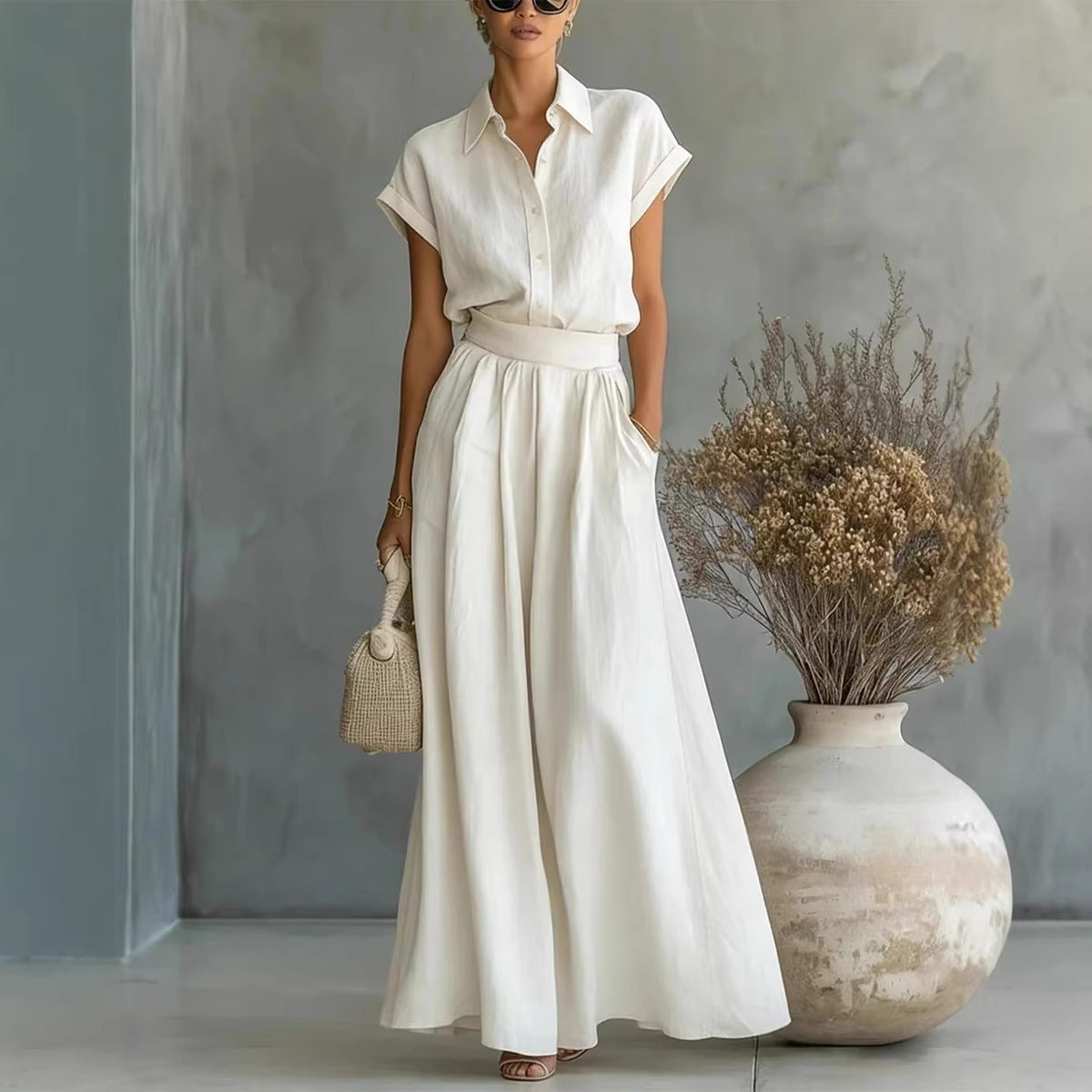 Riviera Linen Two-Piece Set