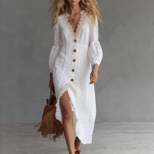 Capri Asymmetric Shirt Dress
